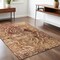 Edge Collections - 4' X 6' - Brown - Stylish Abstract Stain-Resistant Area Rug - 1 Piece
